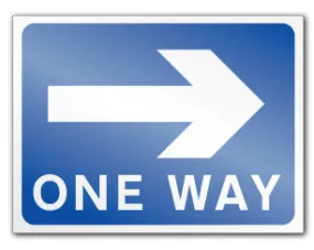 ONE WAY (right) (Post/Fence Fix)