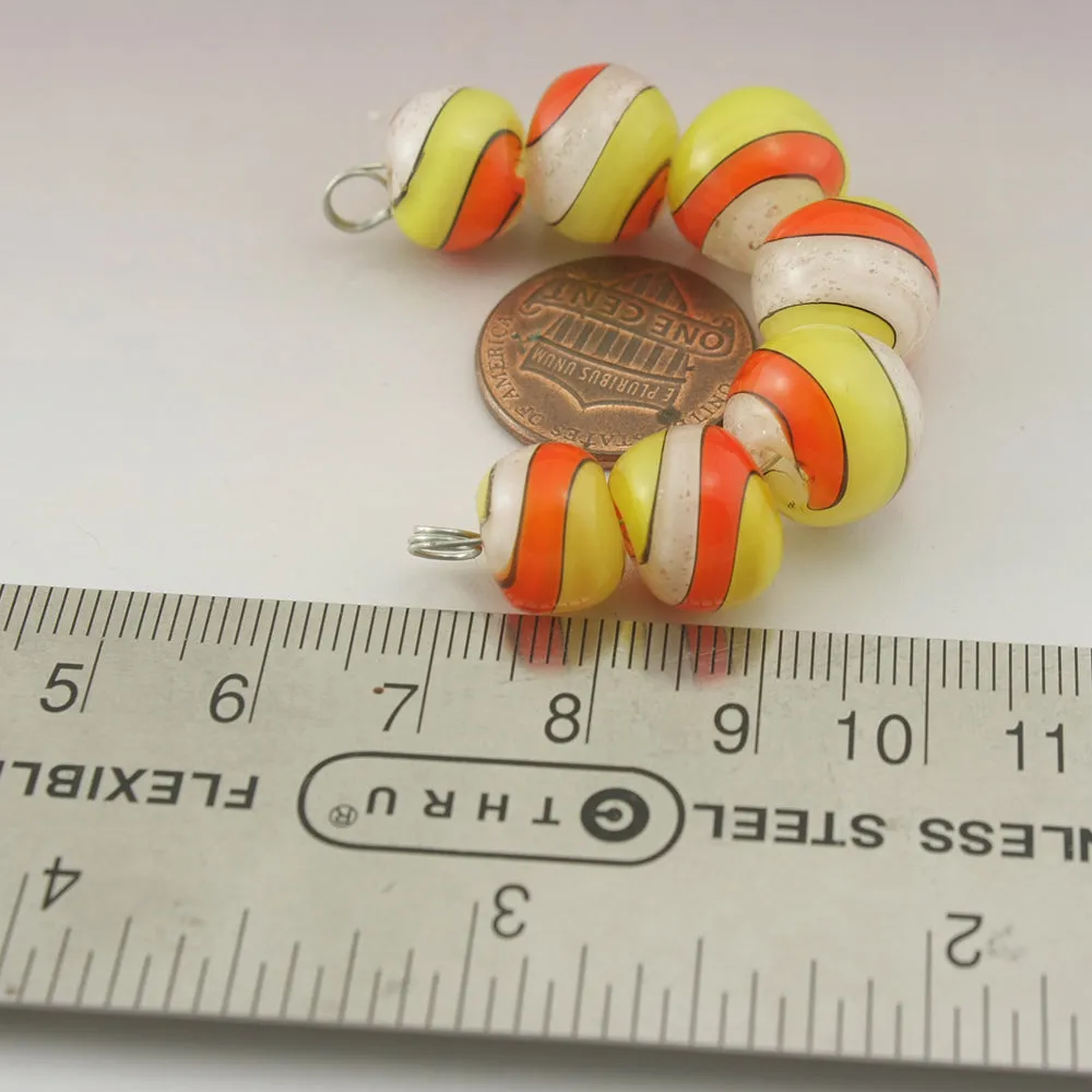 Orange White Yellow and Black Candycorn Twist Round Set