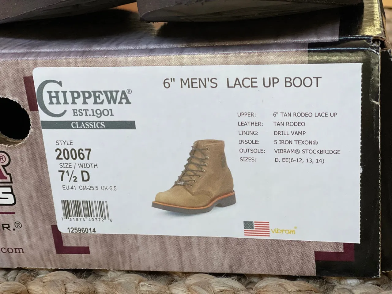 Original Chippewa Collection Men's 20067 6 Inch Lace Up Boot