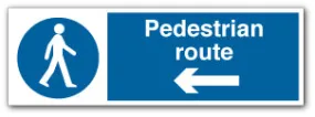 Pedestrian route (arrow left)