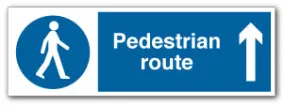 Pedestrian route (arrow up)