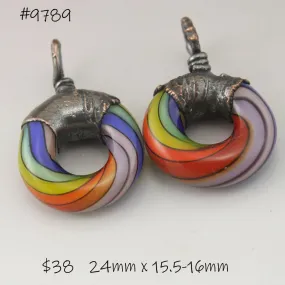 Petite Rainbow Twist Circle with Copper Electroforming