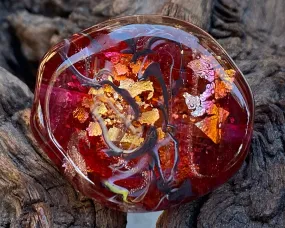 Pink Bling Mica Lampwork Focal Bead SRA