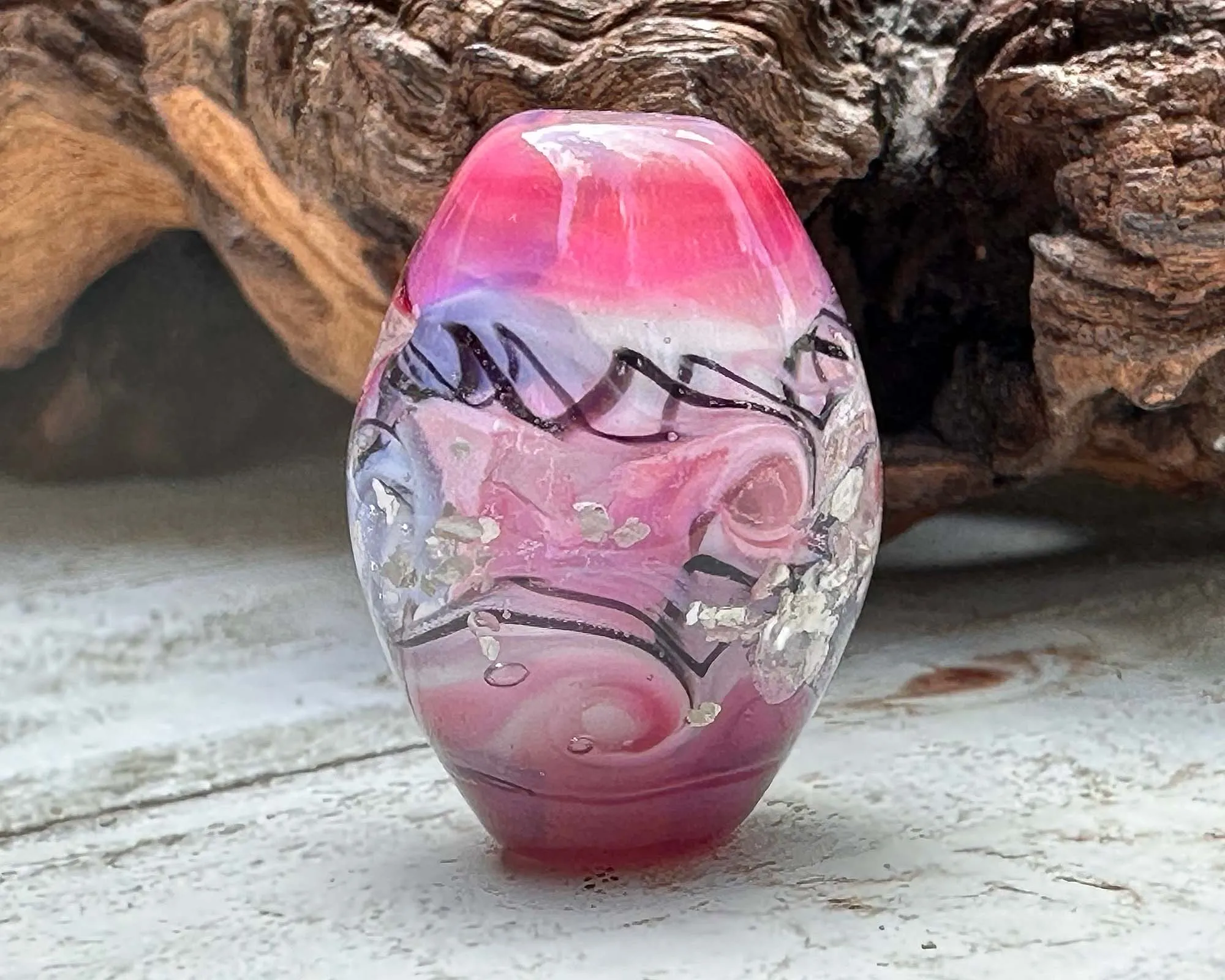 Pink Fantasy Lampwork Focal Bead