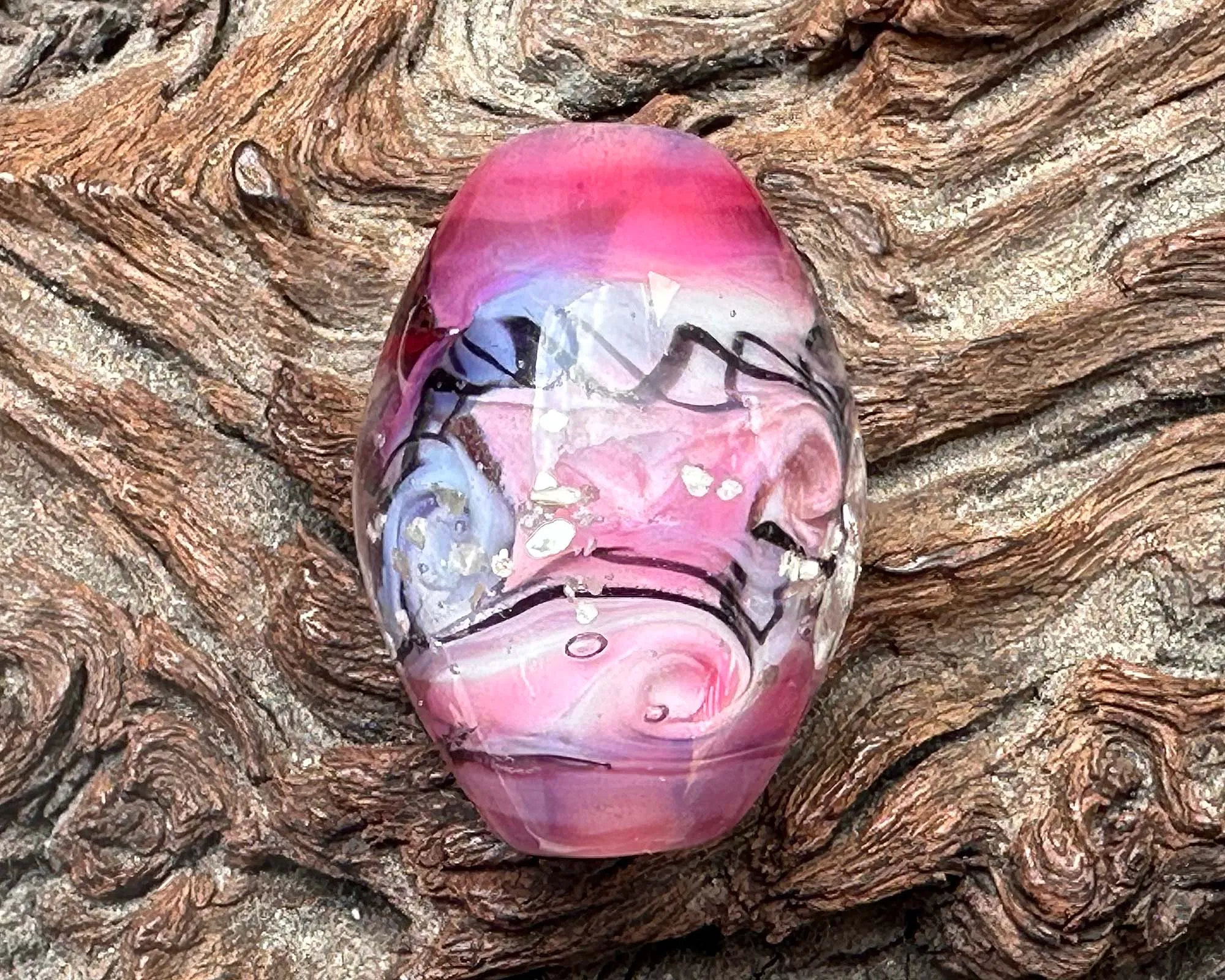 Pink Fantasy Lampwork Focal Bead