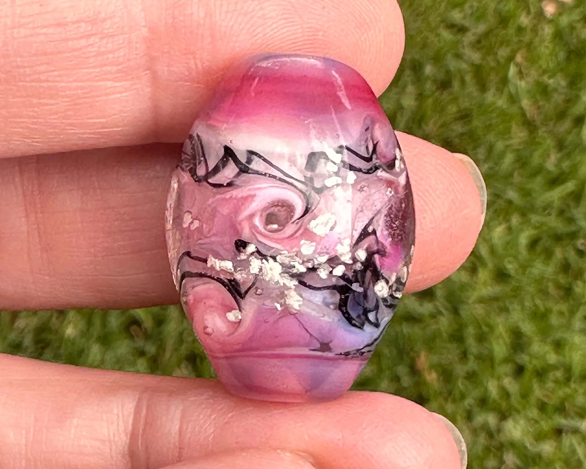 Pink Fantasy Lampwork Focal Bead