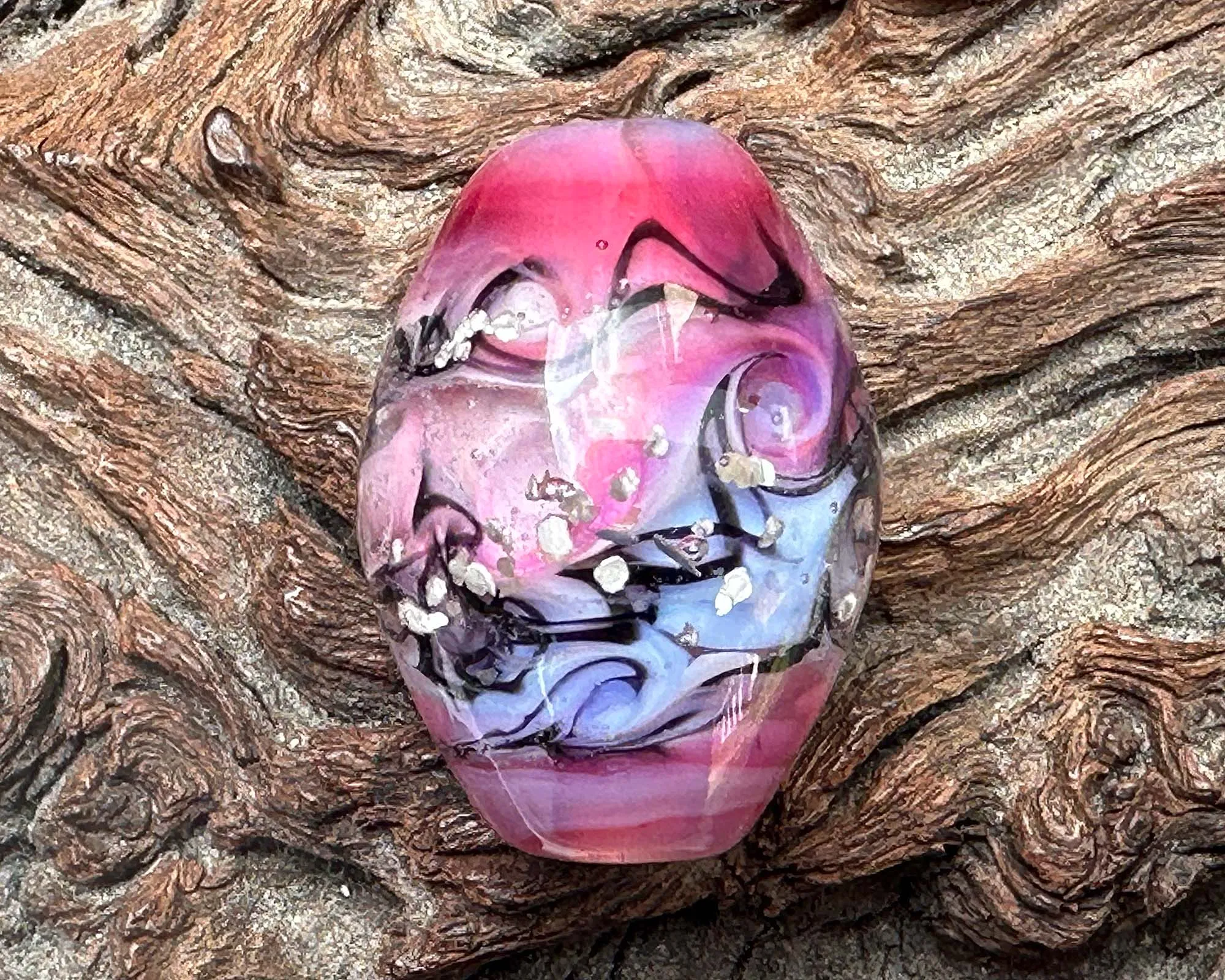 Pink Fantasy Lampwork Focal Bead