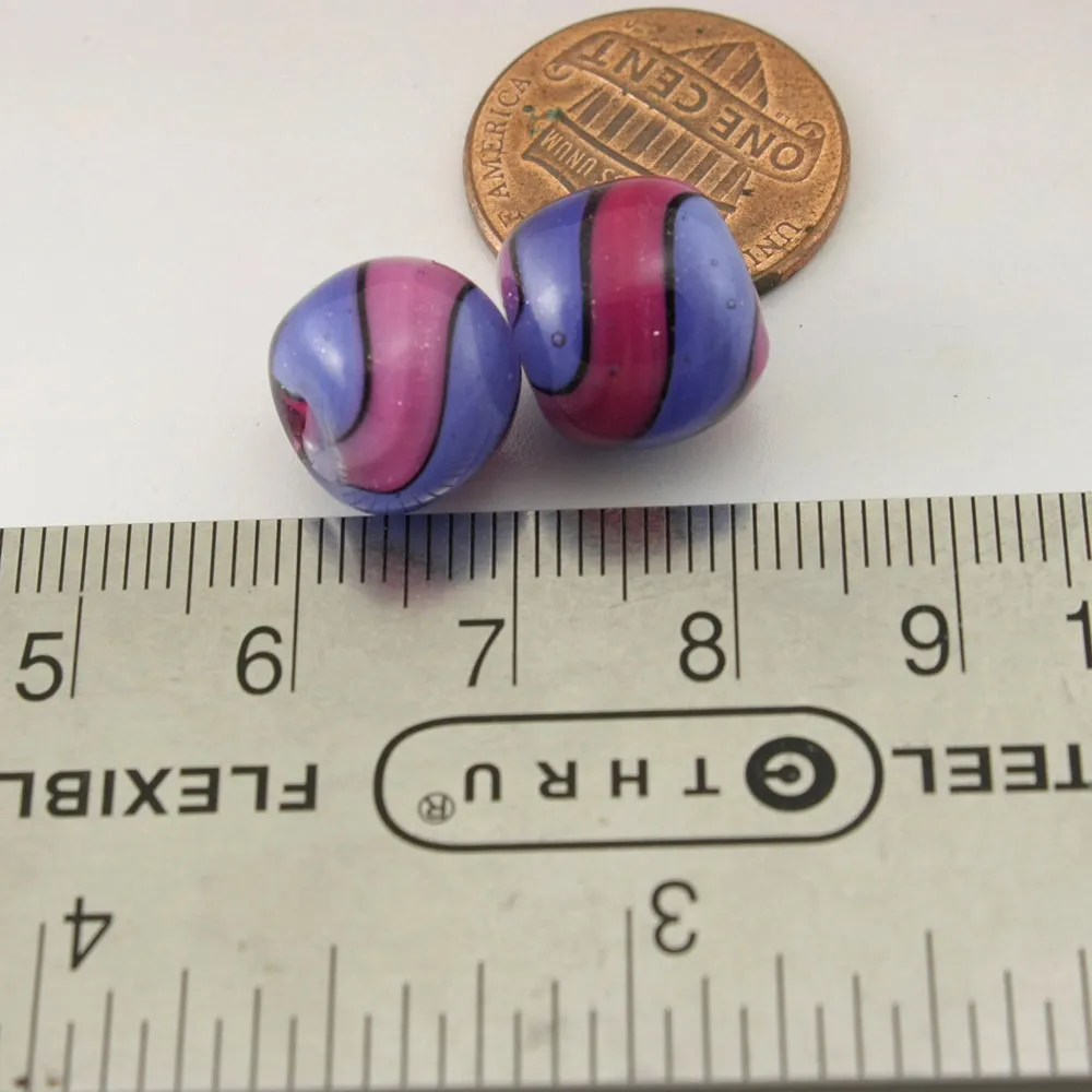 Pink Purple Black Sparkle Twist Round Pair (Copy)