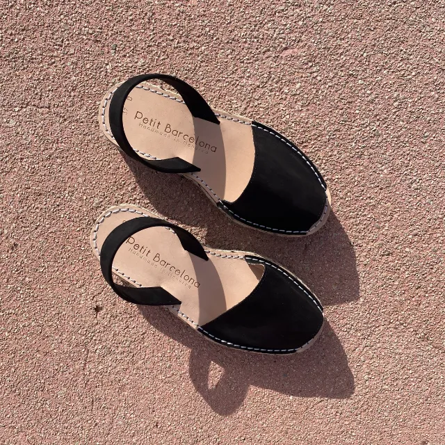 Platform Avarcas | Double Black (Padded)