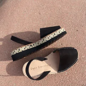 Platform Avarcas | Double Black (Padded)
