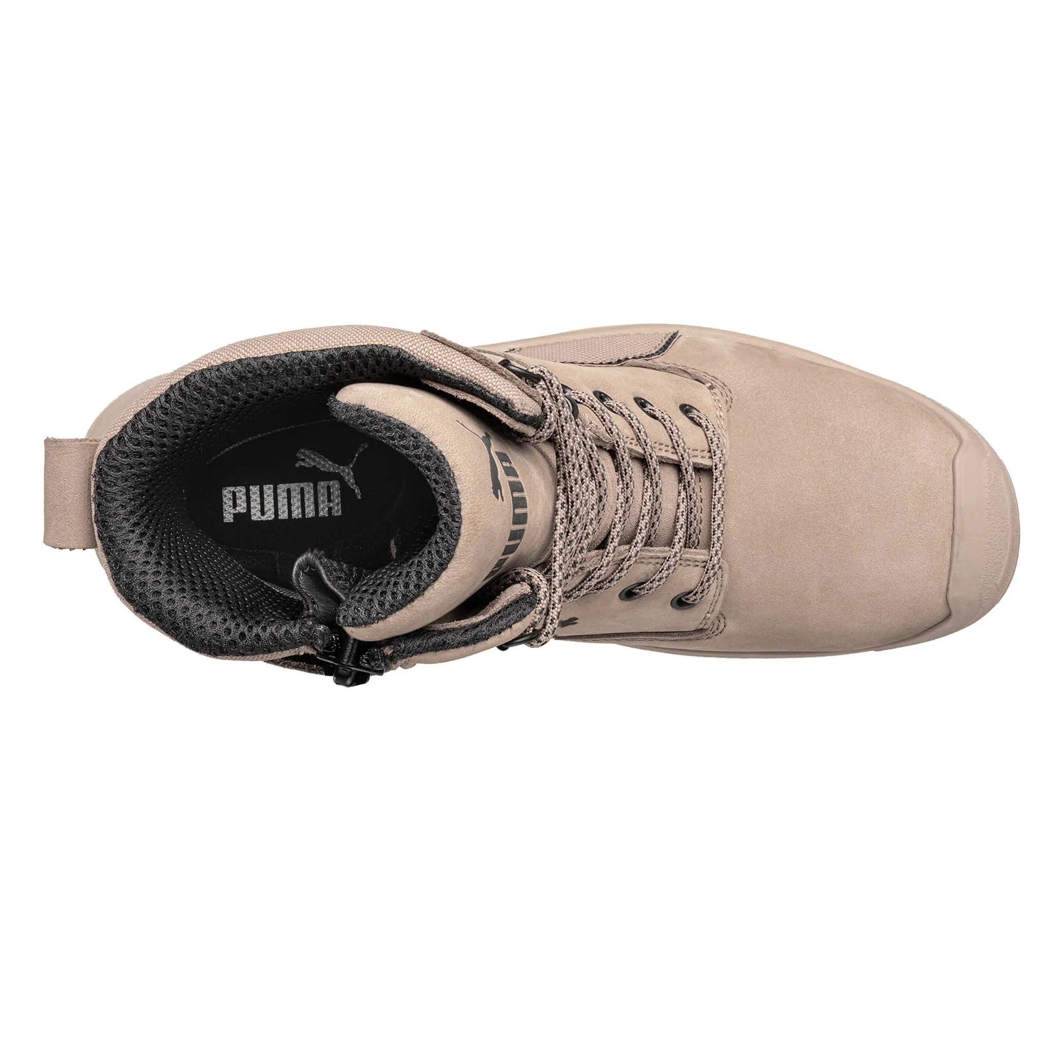 Puma Men's 630745 Conquest High Stone Waterproof Composite Safety Toe Zipper 7" Metal Free Work Boots
