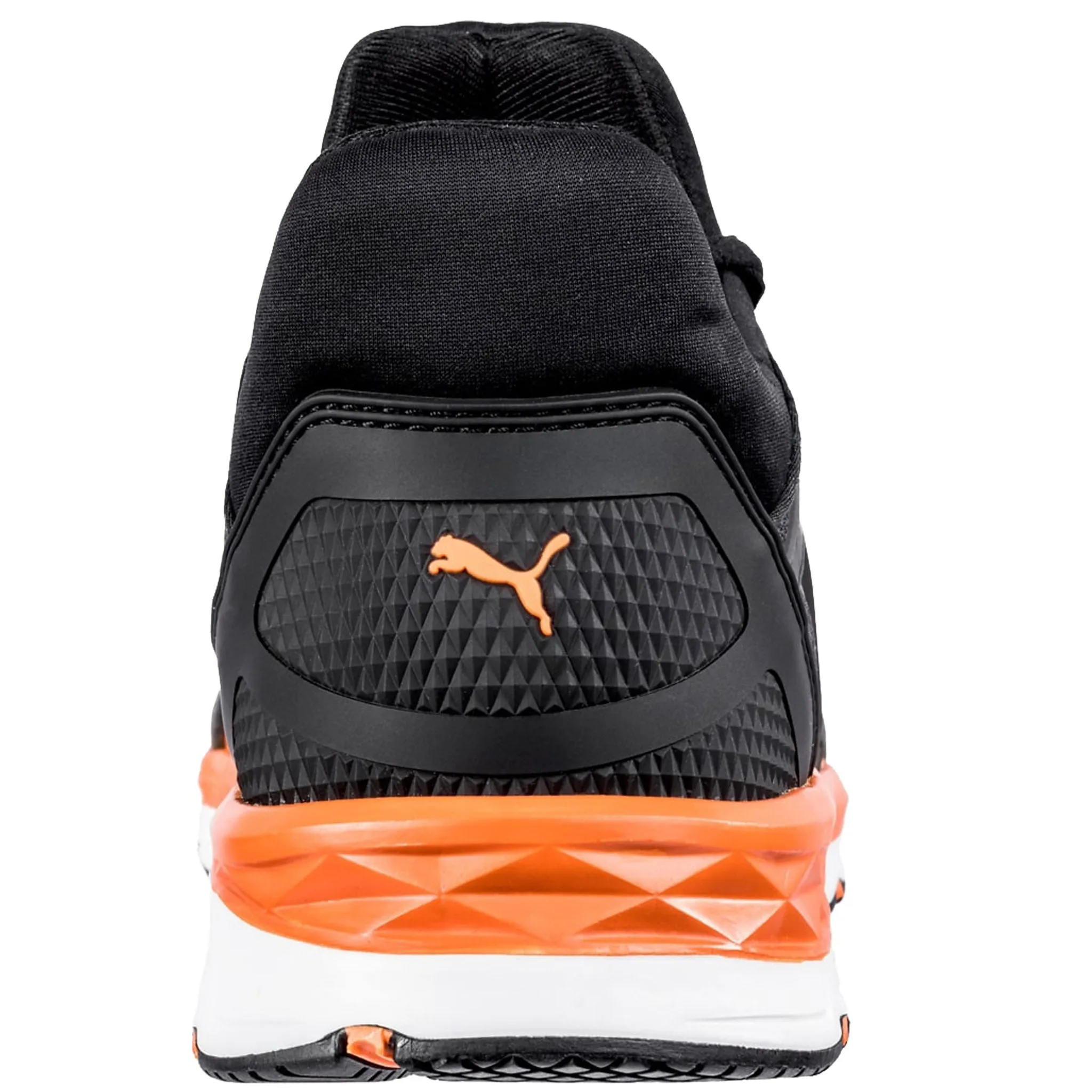 Puma Men's 633875 Rush 2.0 Black Orange Mid Composite Safety Toe Metal Free Work Shoes