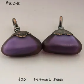 Purple Geometric Triangles with Copper Electroforming Pair