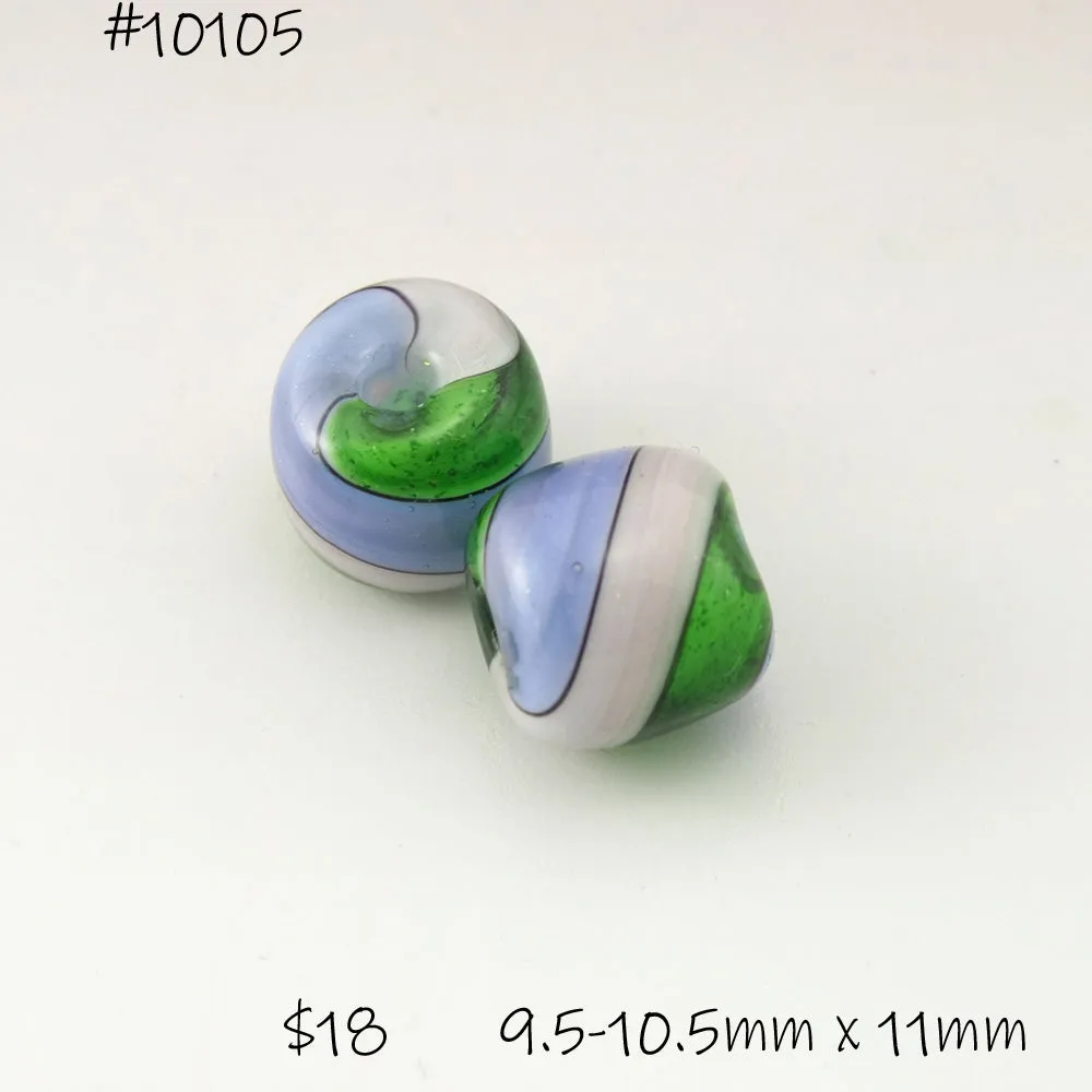 Purple, Pale Pink Green Black Sparkle Twist Pair