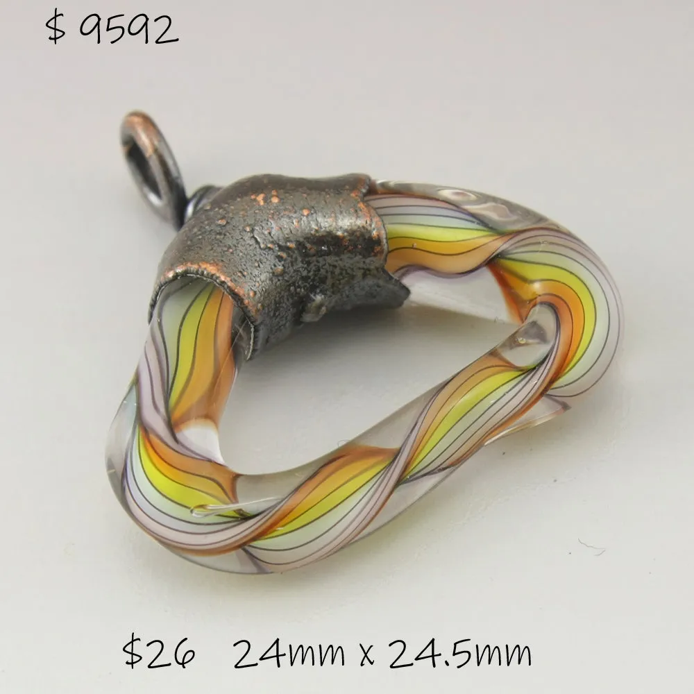 Rainbow Helix Twist Triangle with Copper Electroforming