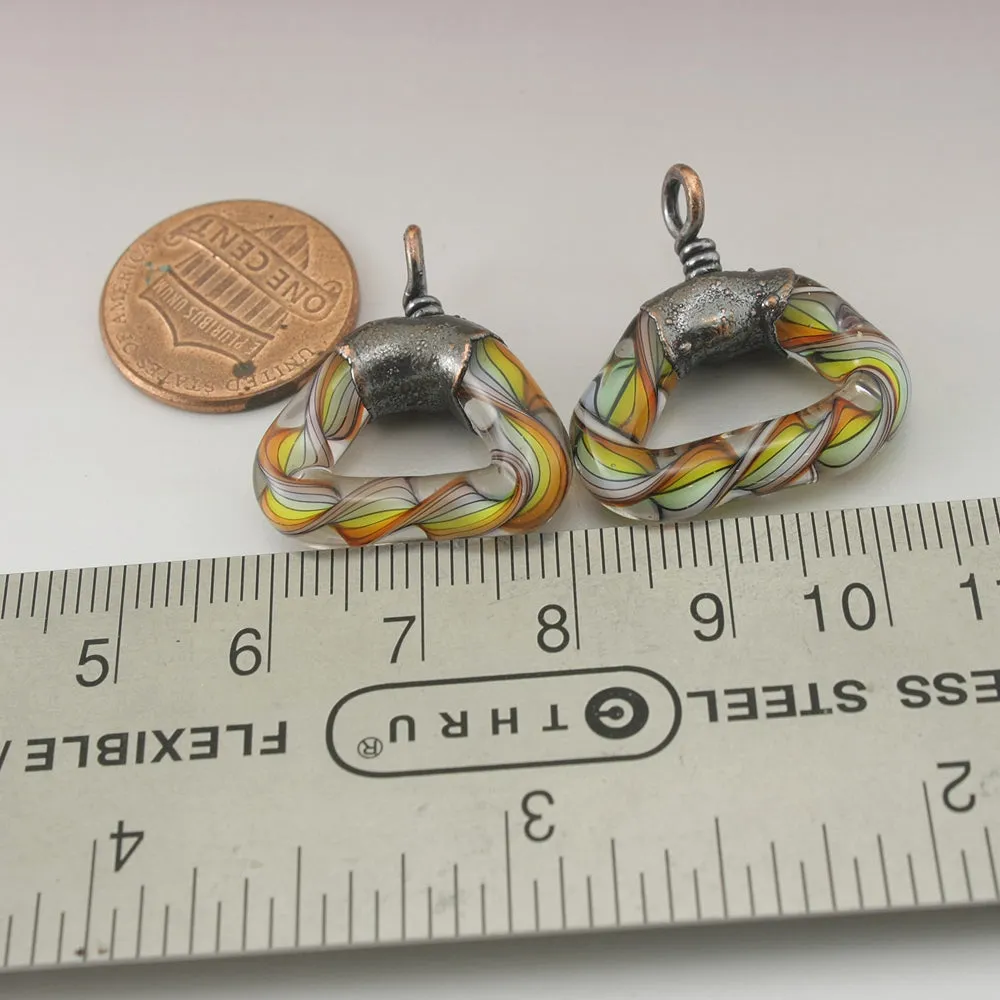 Rainbow Helix Twist Triangles with Copper Electroforming