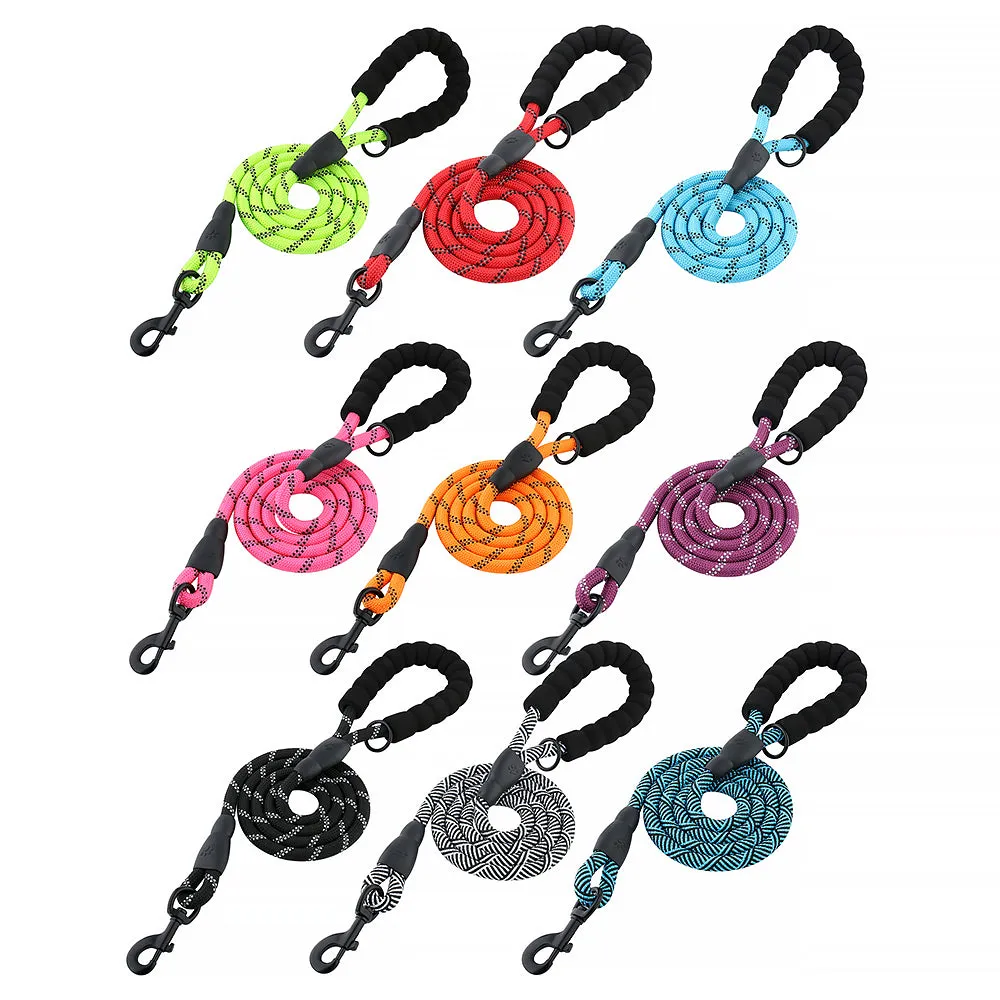 REFLECTING ROPE LEASH with Padded Handle