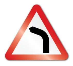 Road bends to the left symbol (Post/Fence Fix)