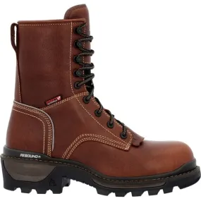 Rocky Men's Brown Rams Horn Waterproof Logger Work Boot RKK0395