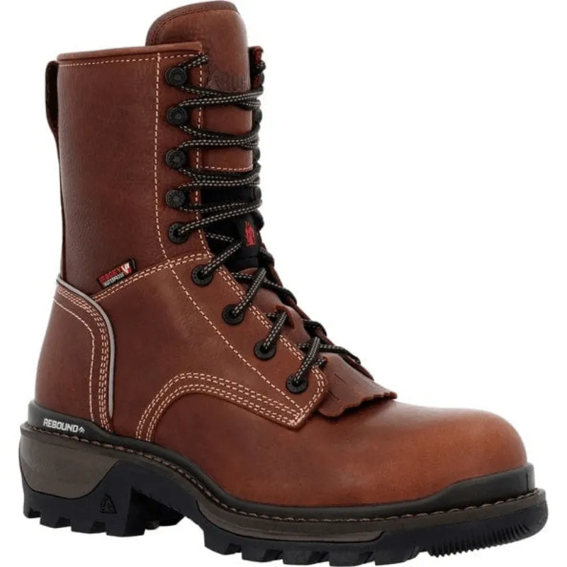 Rocky Men's Brown Rams Horn Waterproof Logger Work Boot RKK0395