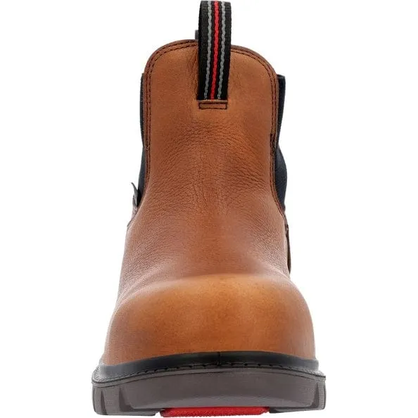 Rocky Men's Chelsea Worksmart Brown Waterproof Composite Toe Work Boot RKK0400
