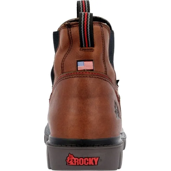 Rocky Men's Chelsea Worksmart Brown Waterproof Composite Toe Work Boot RKK0400