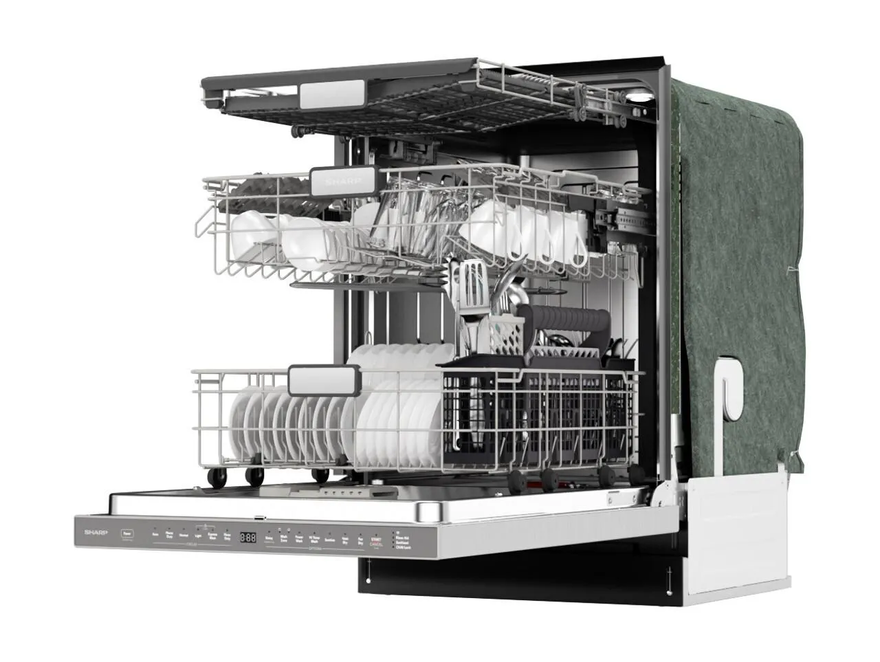 Sharp SDW6767HS 24 in. Slide-In Smart 45 dB Dishwasher
