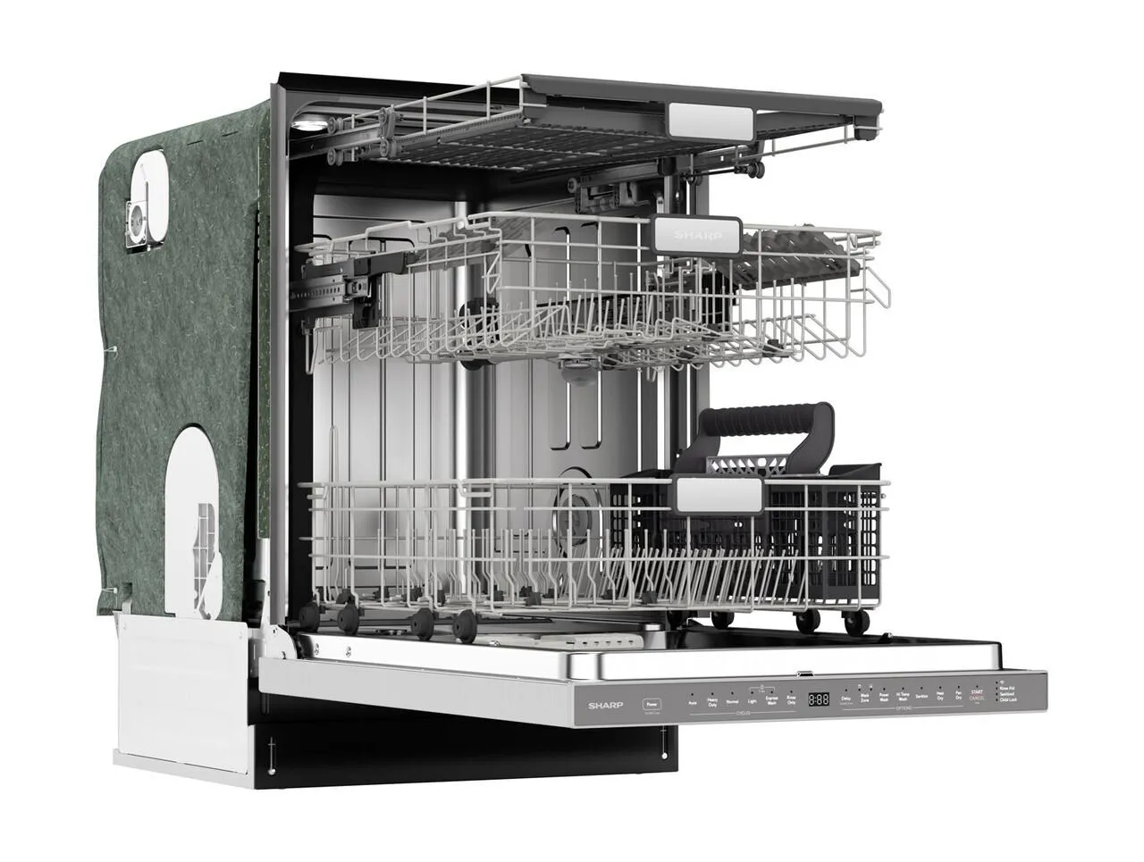 Sharp SDW6767HS 24 in. Slide-In Smart 45 dB Dishwasher