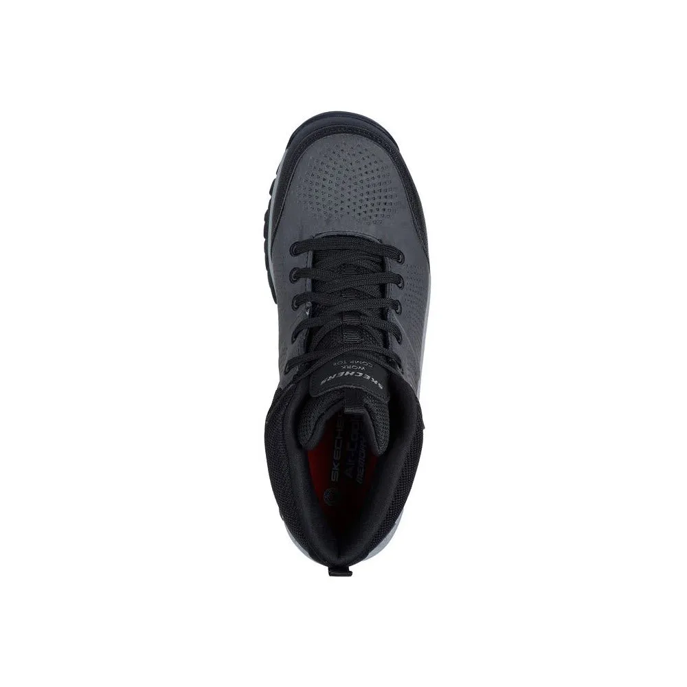SKECHERS COMPOSITE TOE RELMENT ERETT LACE UP WATERPROOF HIKER CHARCOAL - MENS