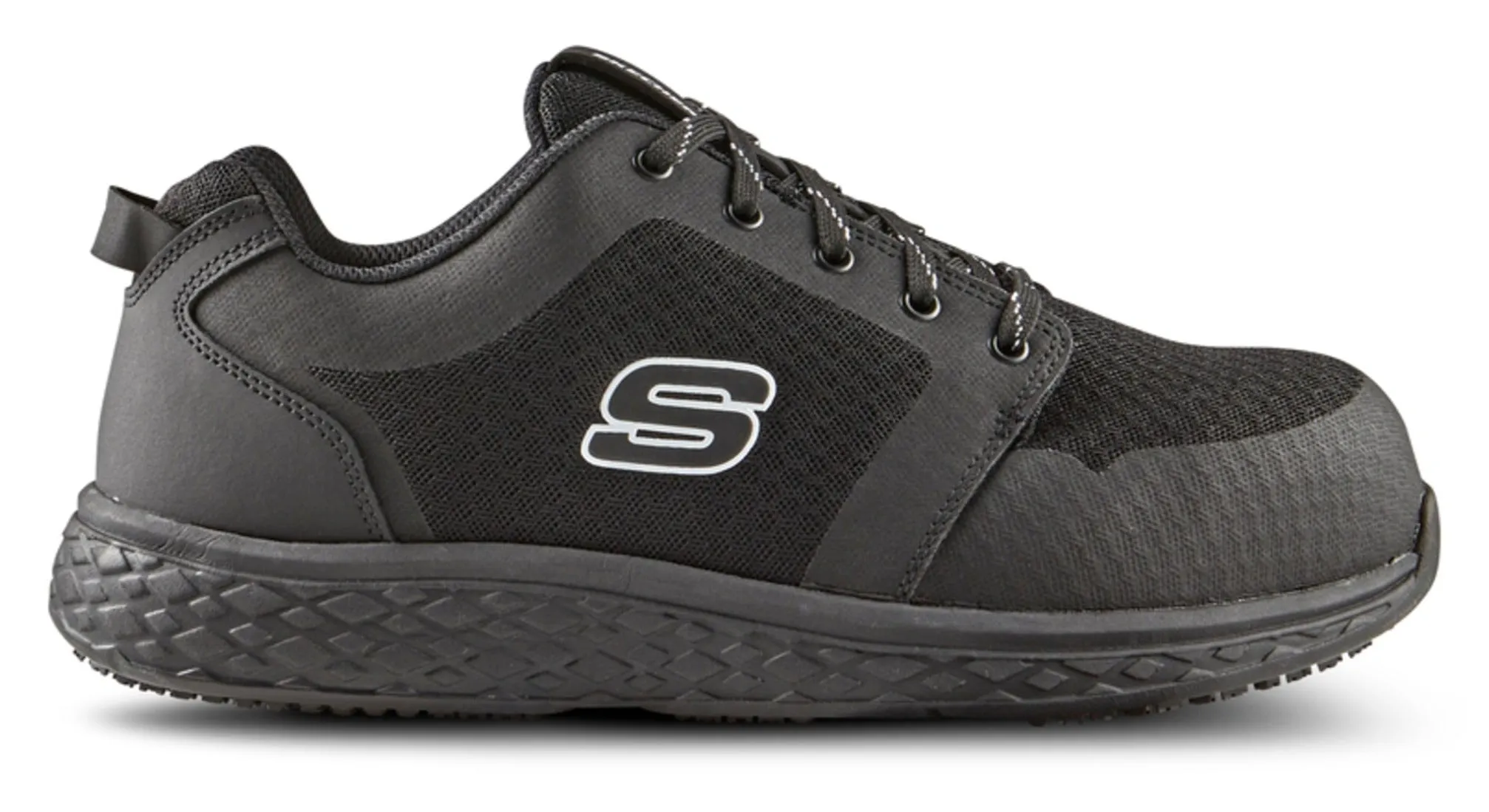 SKECHERS Work Toe Steel Plate Lace Up Athletic Safety Shoes