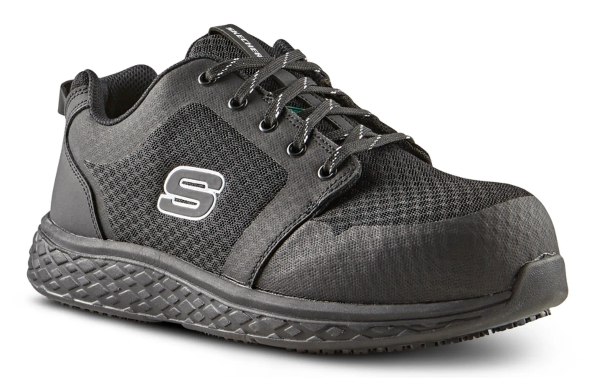 SKECHERS Work Toe Steel Plate Lace Up Athletic Safety Shoes