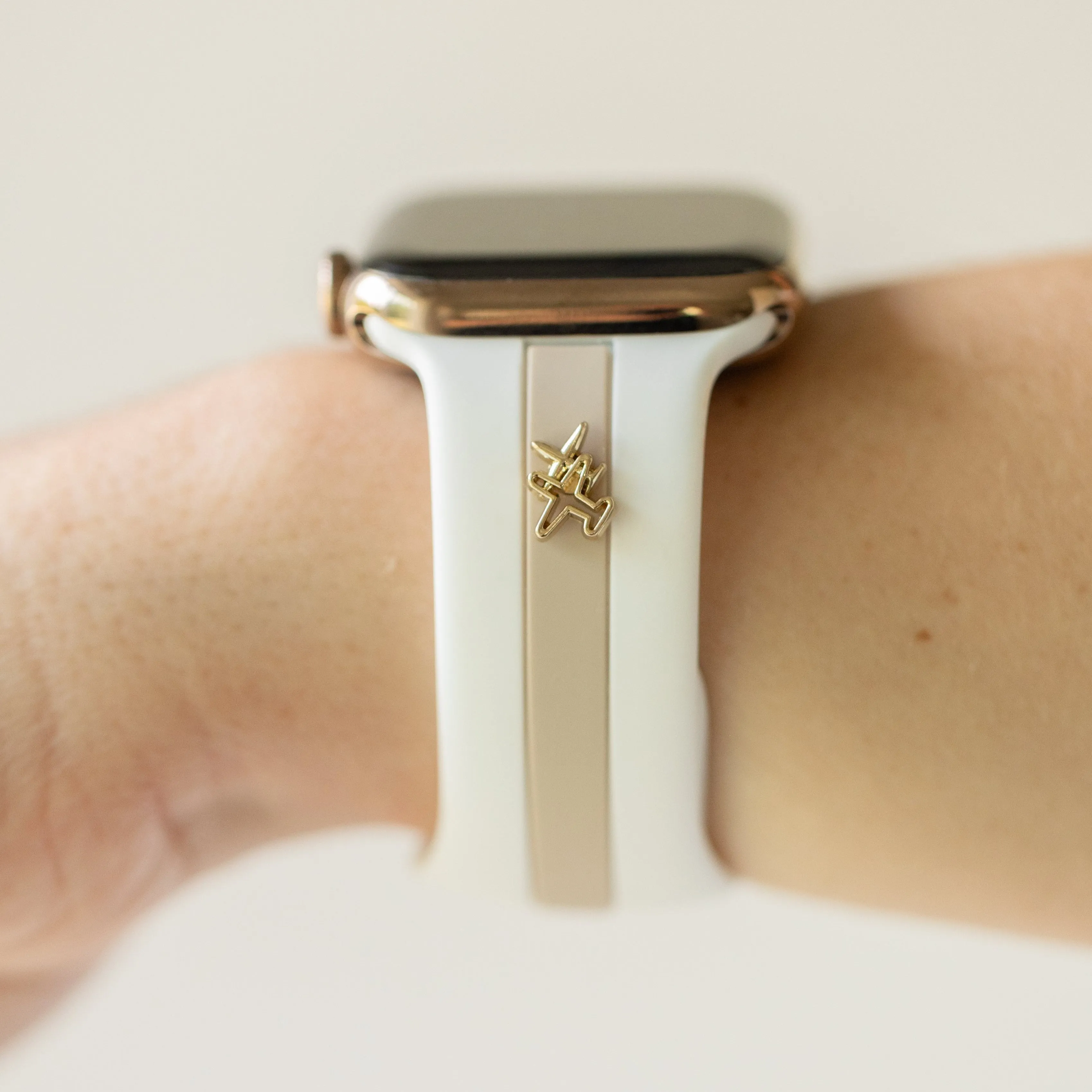 Skye White & Nude Sand Smart Watch Band