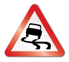 Slippery road symbol (Post/Fence Fix)