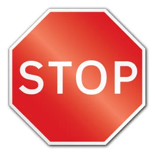 STOP octagonal 600mm (Post/Fence Fix)