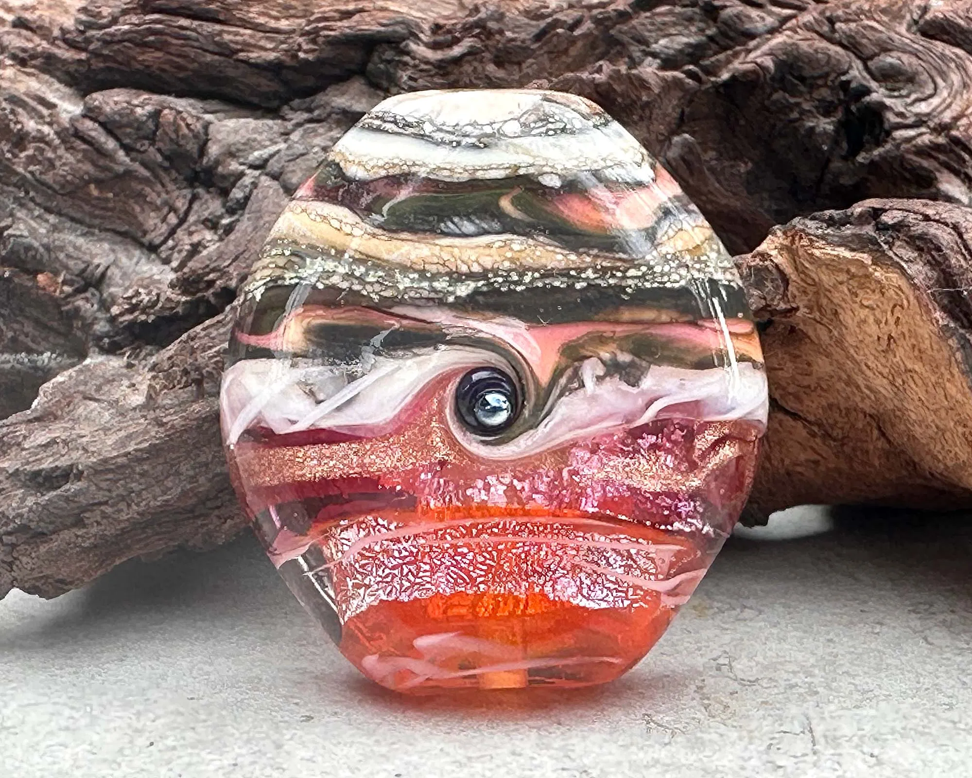 Sunset Organic Lampwork Focal Bead SRA
