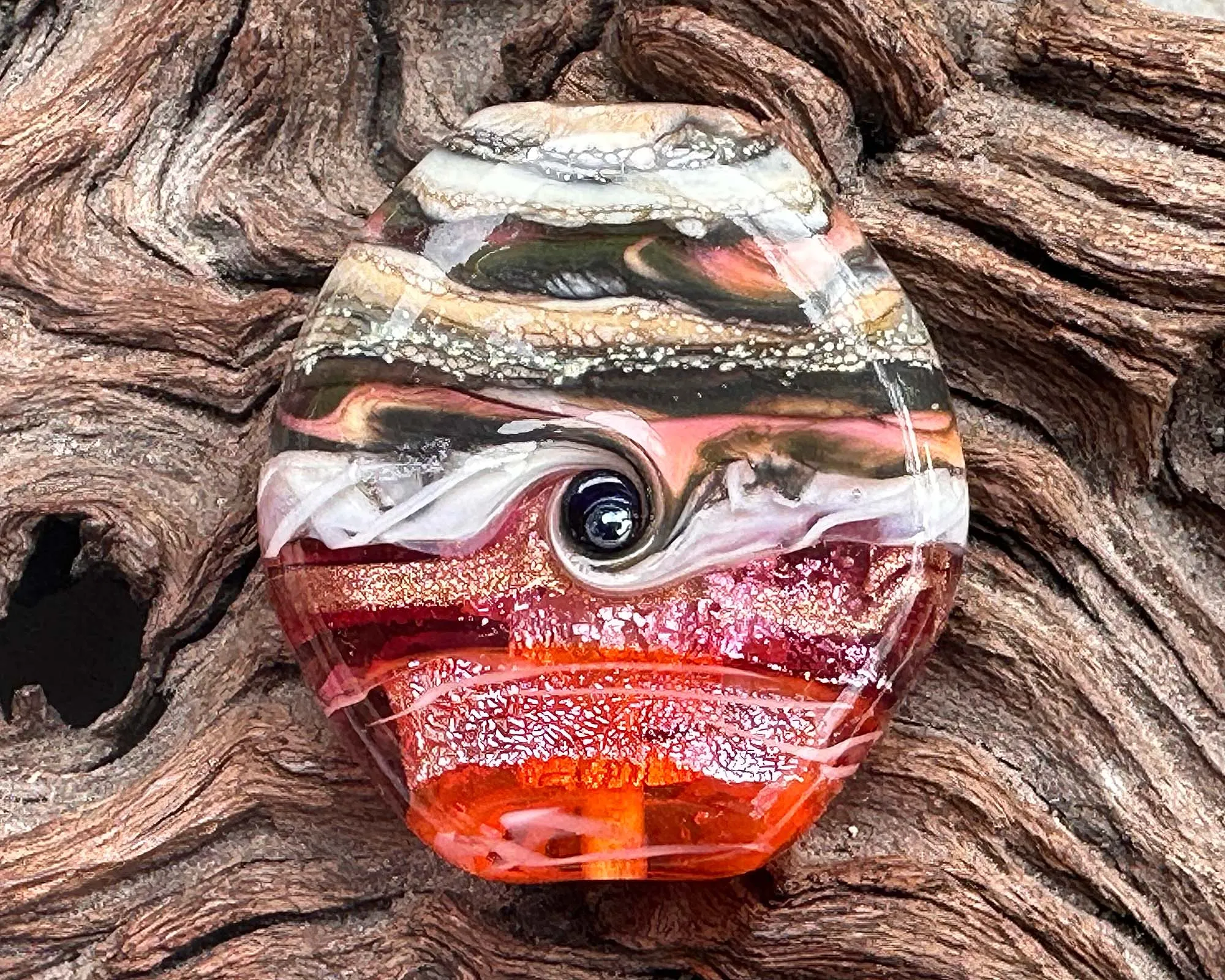 Sunset Organic Lampwork Focal Bead SRA