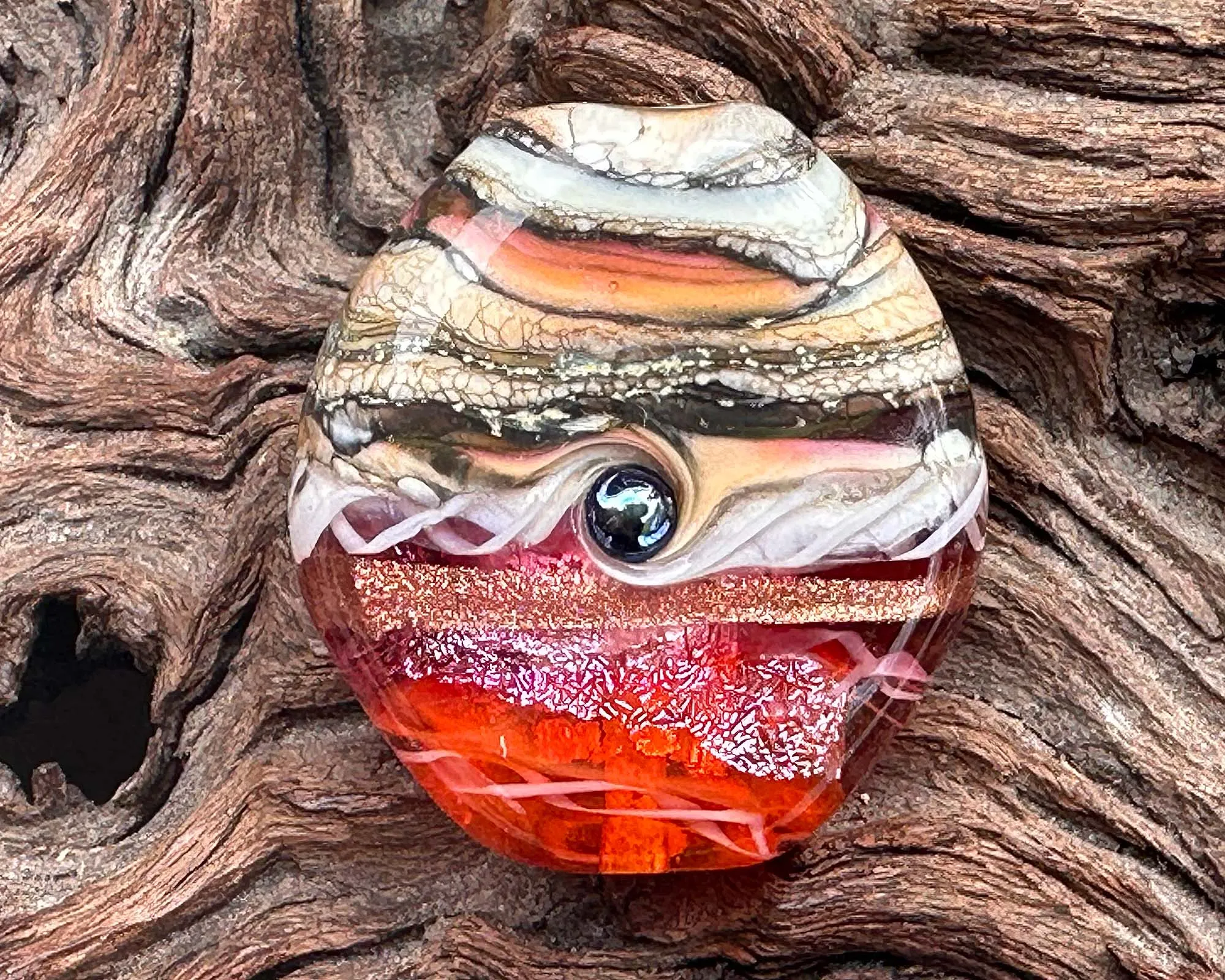 Sunset Organic Lampwork Focal Bead SRA