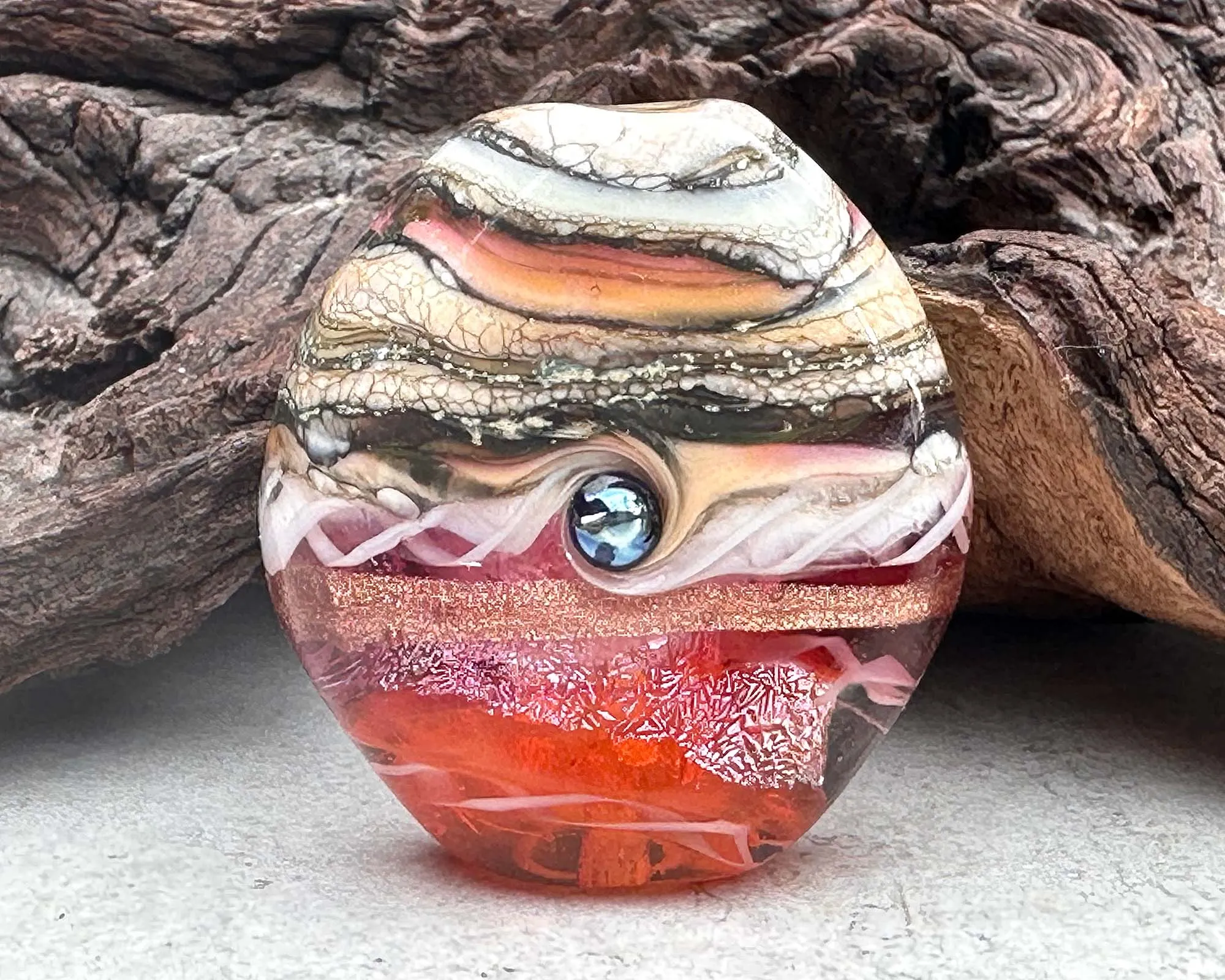 Sunset Organic Lampwork Focal Bead SRA