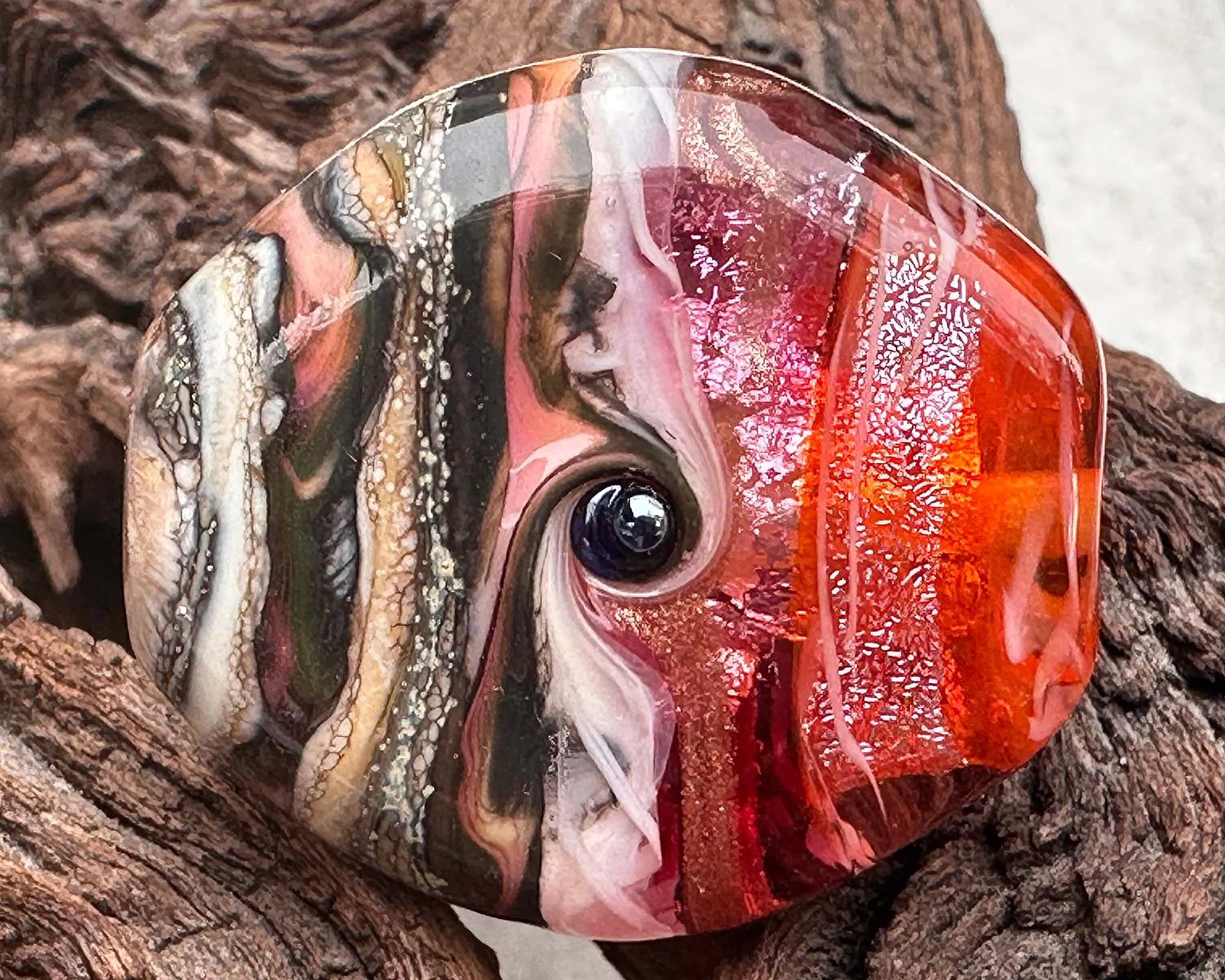 Sunset Organic Lampwork Focal Bead SRA