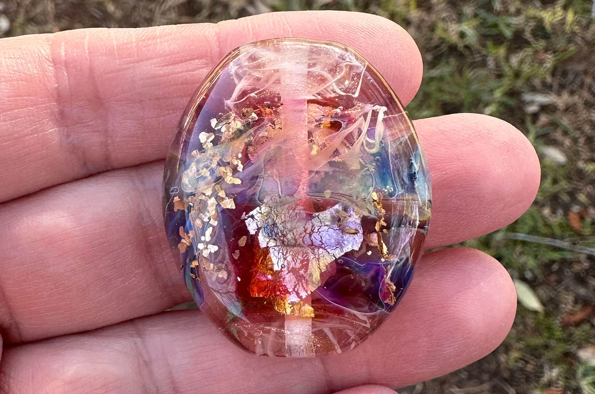 Sunset Pink Lampwork Focal Bead SRA