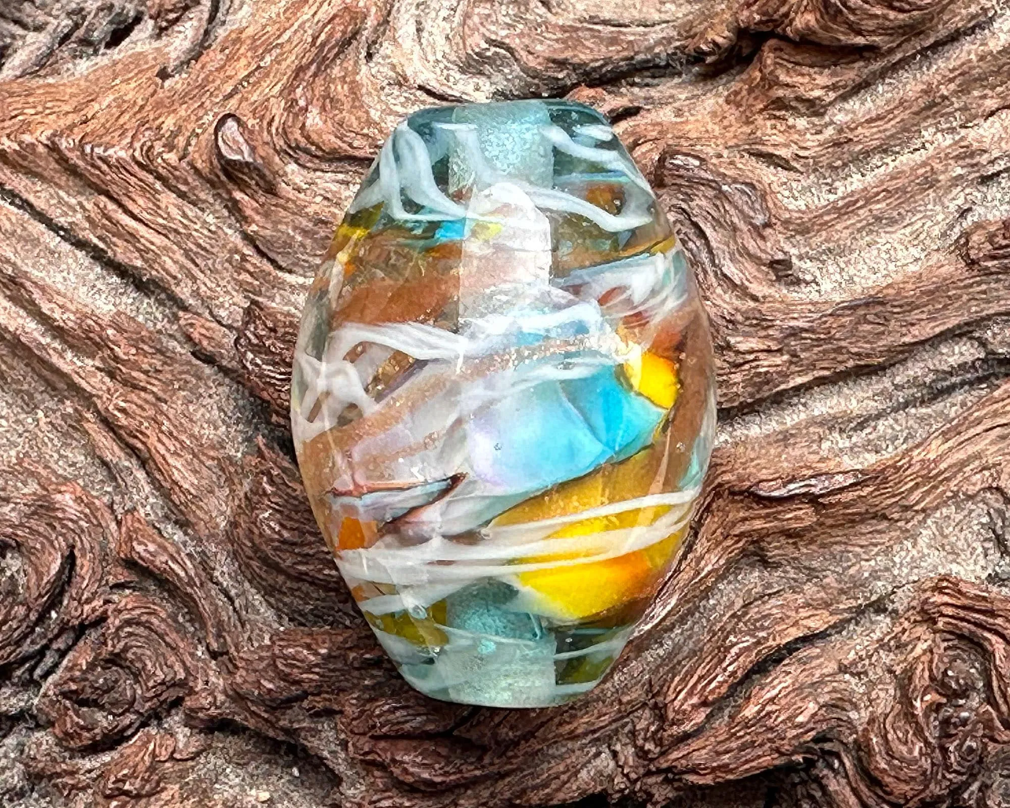 Sunset Rainbow Lampwork Focal Bead SRA