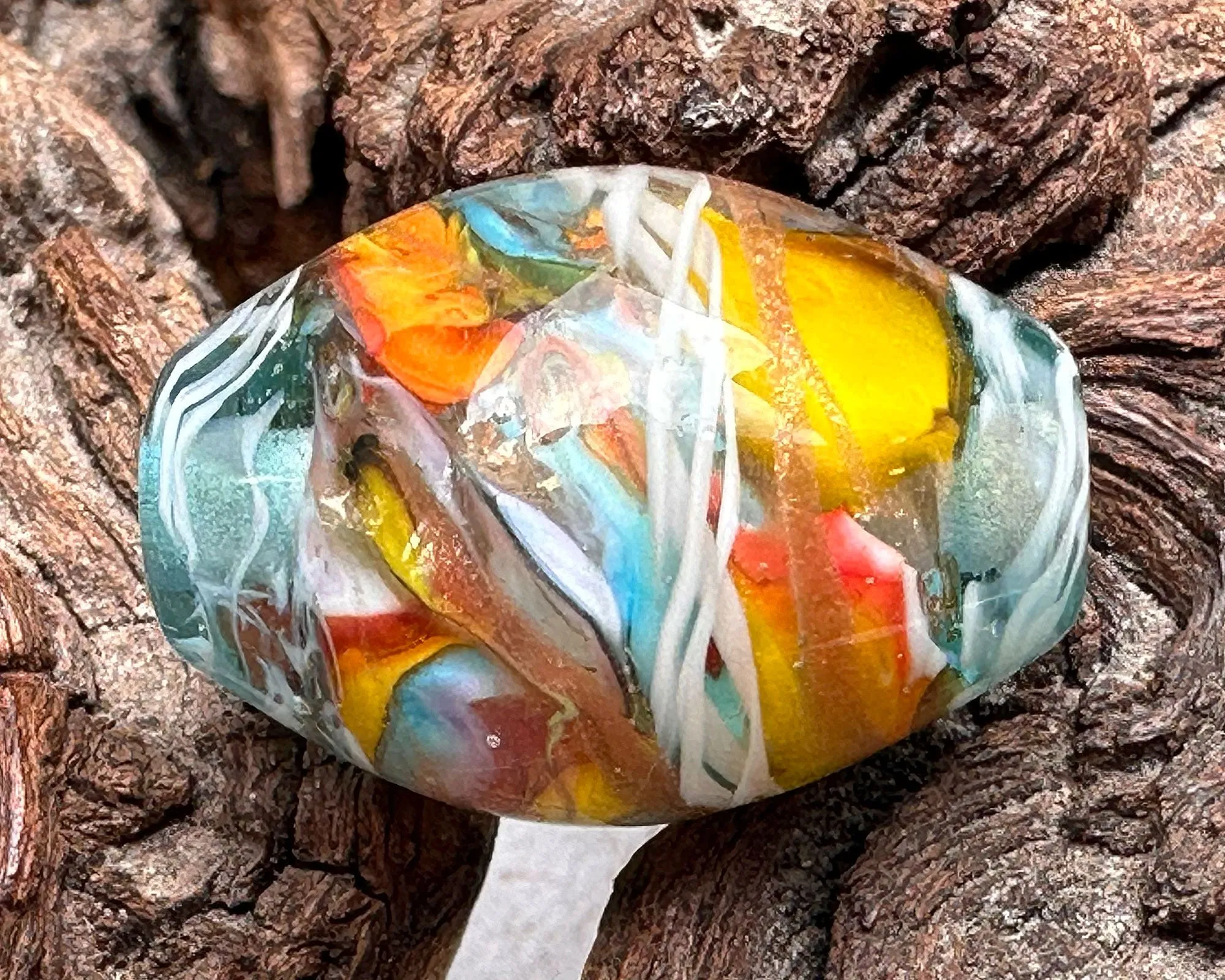 Sunset Rainbow Lampwork Focal Bead SRA