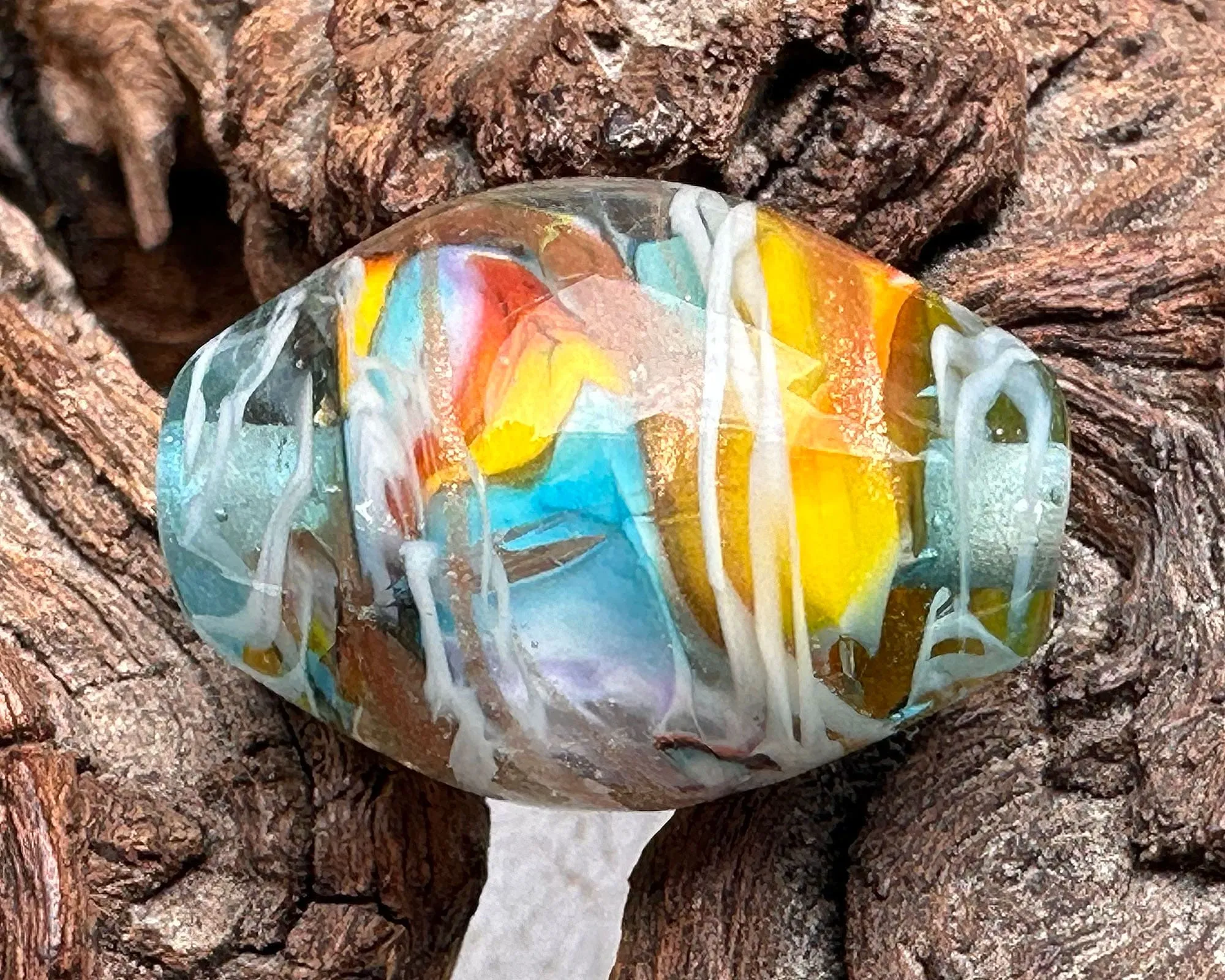 Sunset Rainbow Lampwork Focal Bead SRA