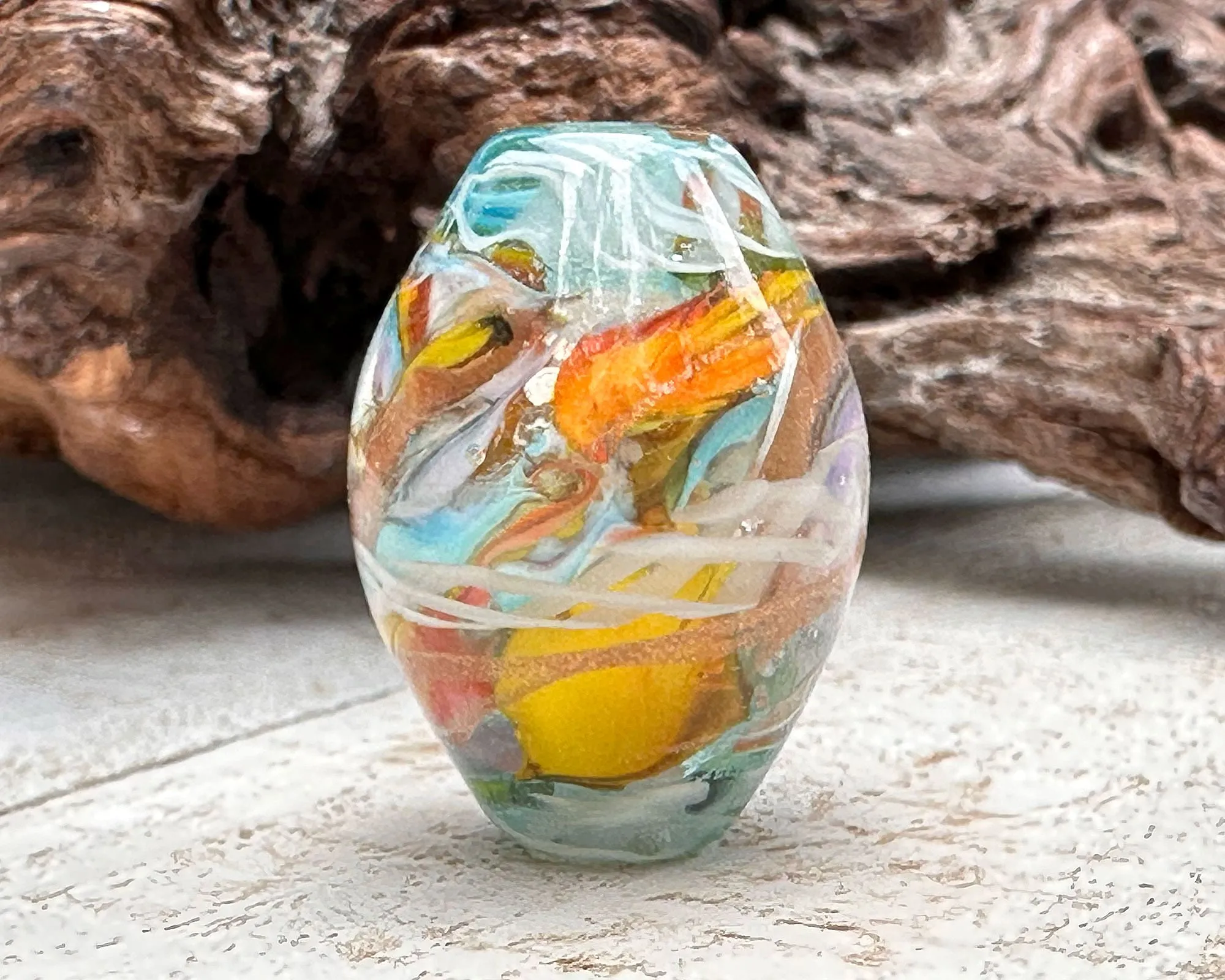 Sunset Rainbow Lampwork Focal Bead SRA