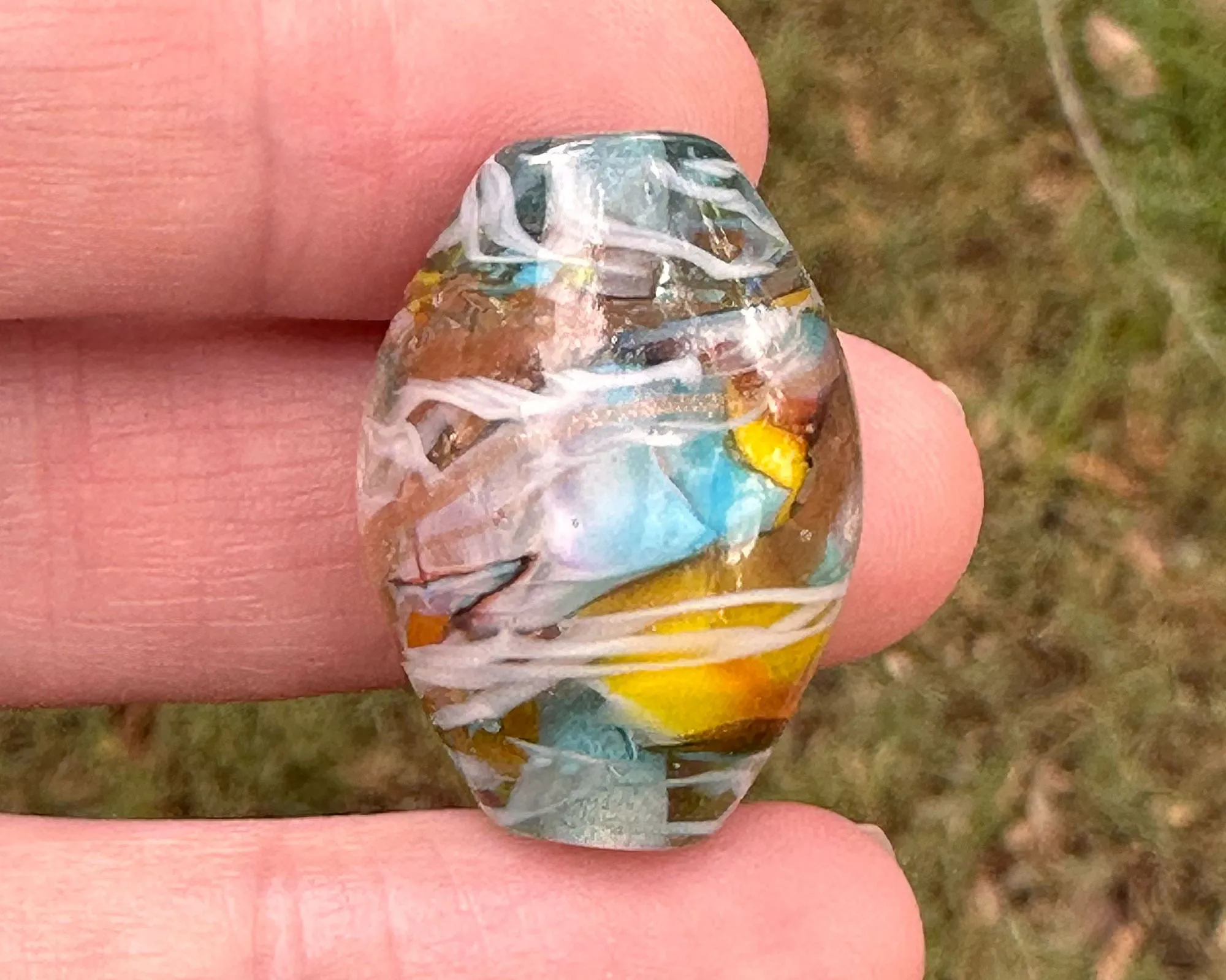 Sunset Rainbow Lampwork Focal Bead SRA