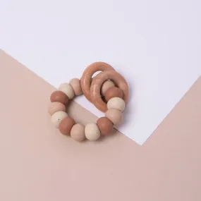 Teddy Bear Mix Silicone and Beech wood Teether