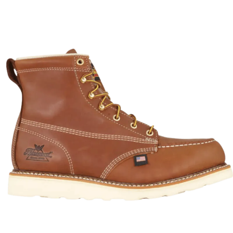 Thorogood Men’s American Heritage Tobacco 6" Steel Toe Maxwear Wedge Work Boots 804-4200