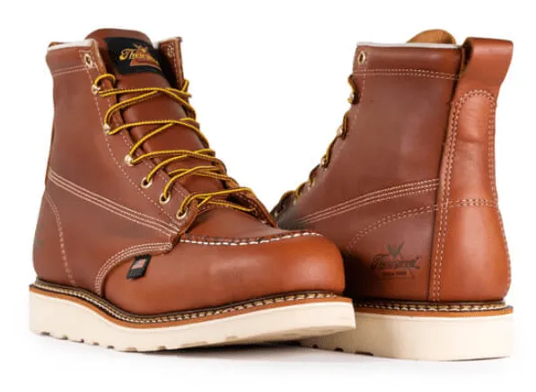 Thorogood Men’s American Heritage Tobacco 6" Steel Toe Maxwear Wedge Work Boots 804-4200