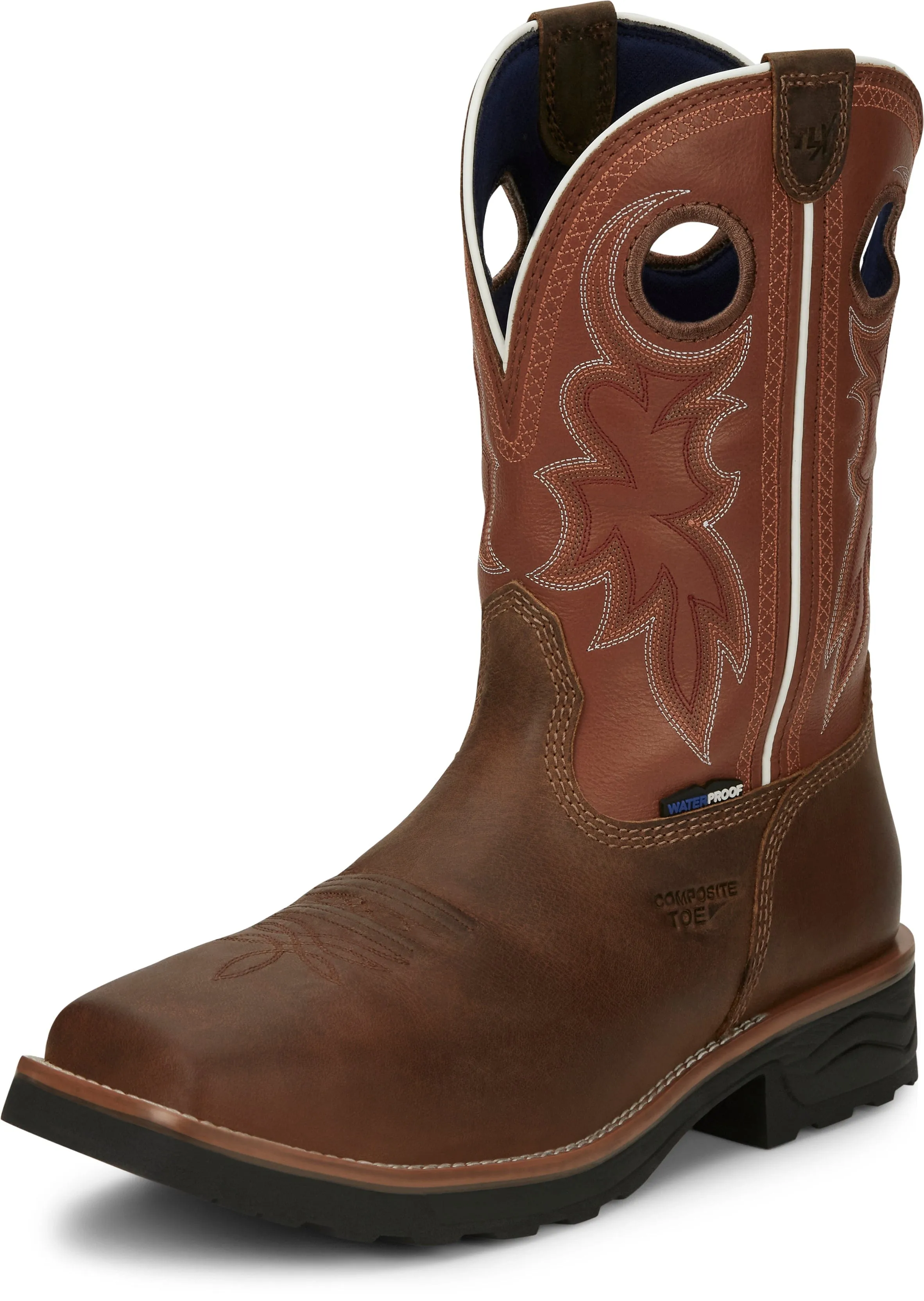 Tony Lama Men's Fireball Tan Waterproof Compote Toe Work Boots TW3300