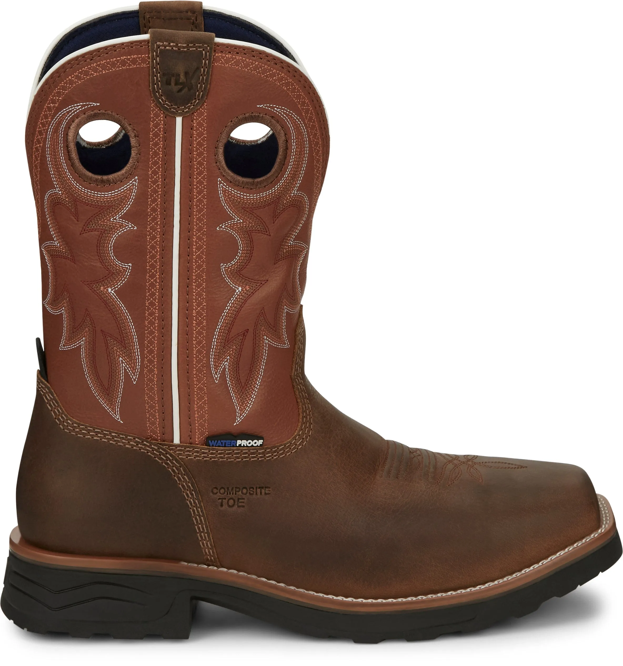 Tony Lama Men's Fireball Tan Waterproof Compote Toe Work Boots TW3300
